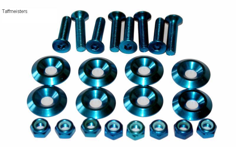 100277 - Anodised Alloy Bolt Set (8) in Blue.